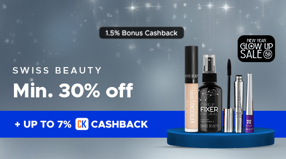 Nykaa: Minimum 30% Off on Swiss Beauty Products + Upto 7% CashKaro Cashback